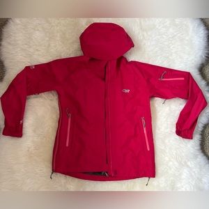 Outdoor Research Rain Shell Full Zip Side Vent Jacket - Pink Size XS
